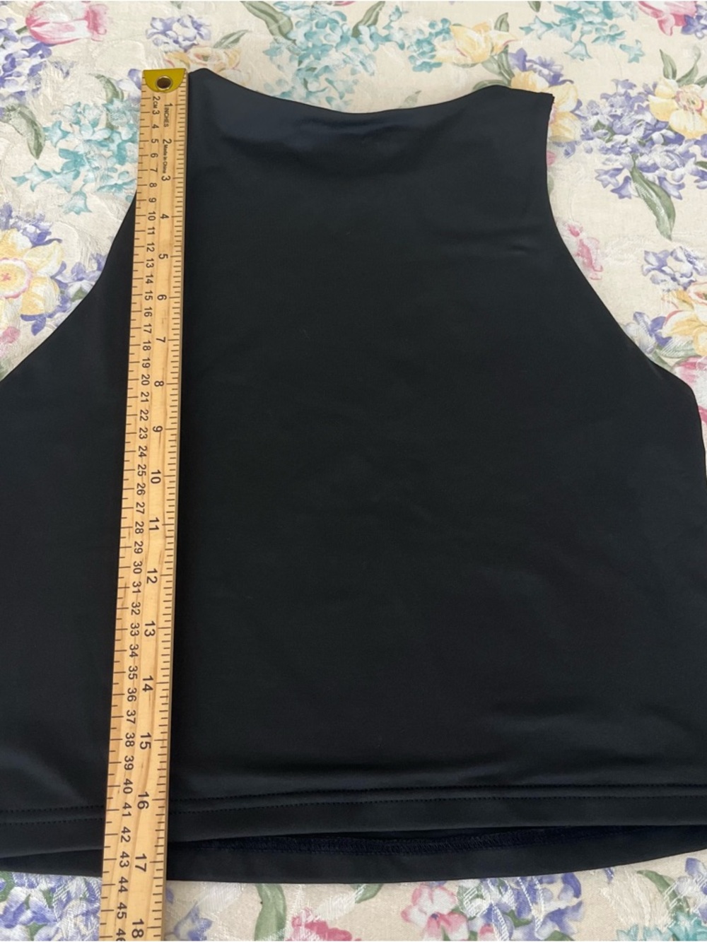 REORIA Womens High Neck Seamless Double Lined Crop Tank Top Large Black NWT - Picture 9 of 9